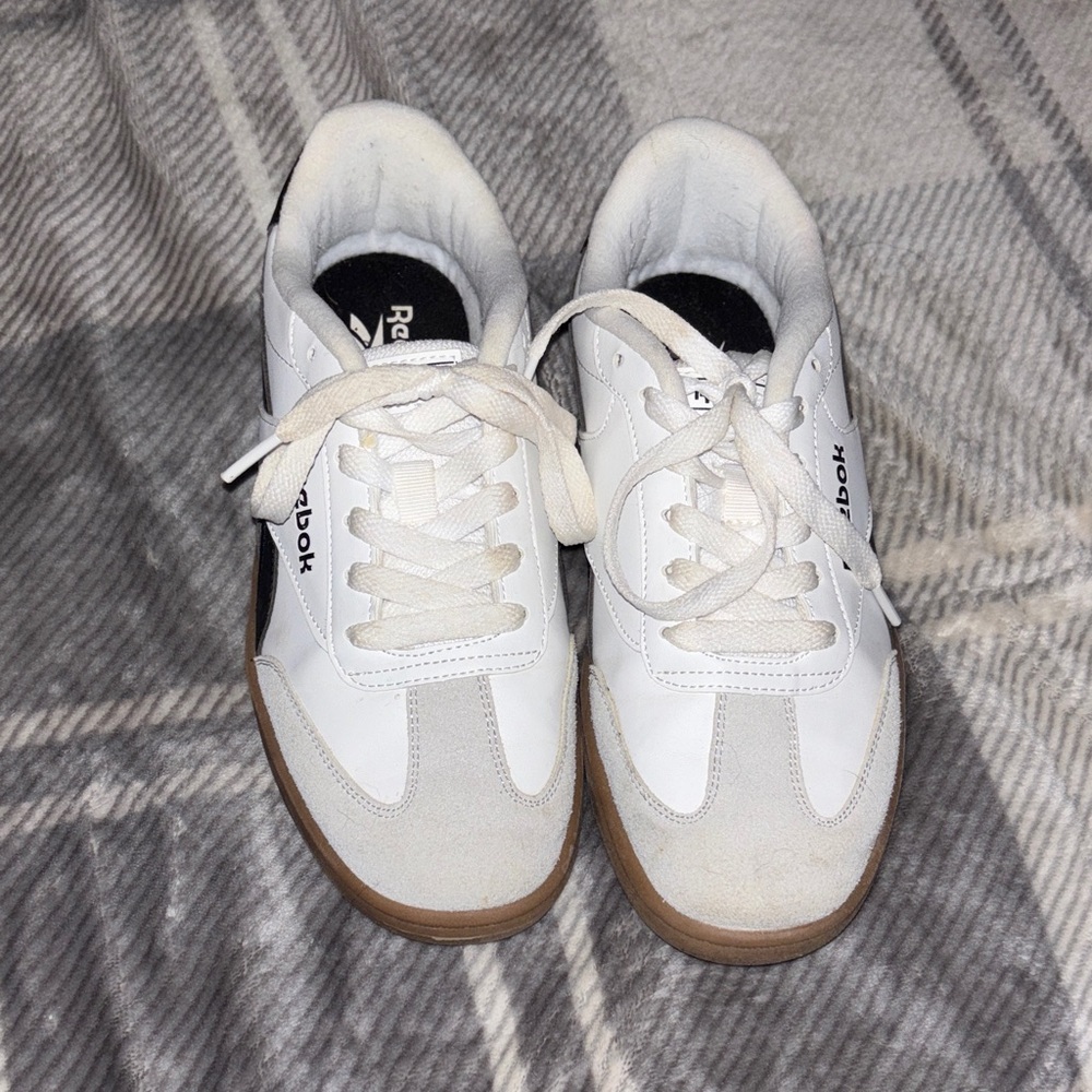 Reebok Classic White and Beige Sneakers